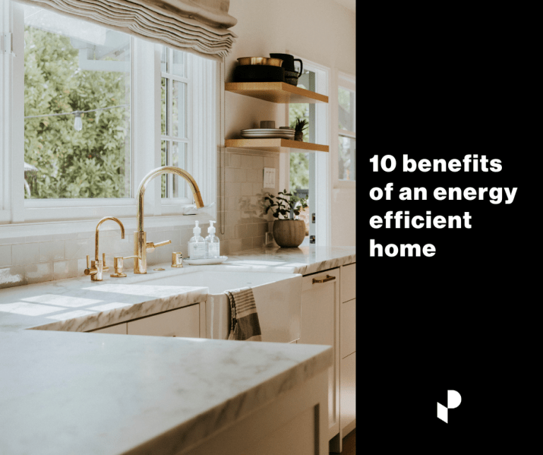 This image shows a sunny kitchen and window, one of the benefits of an energy efficient home.