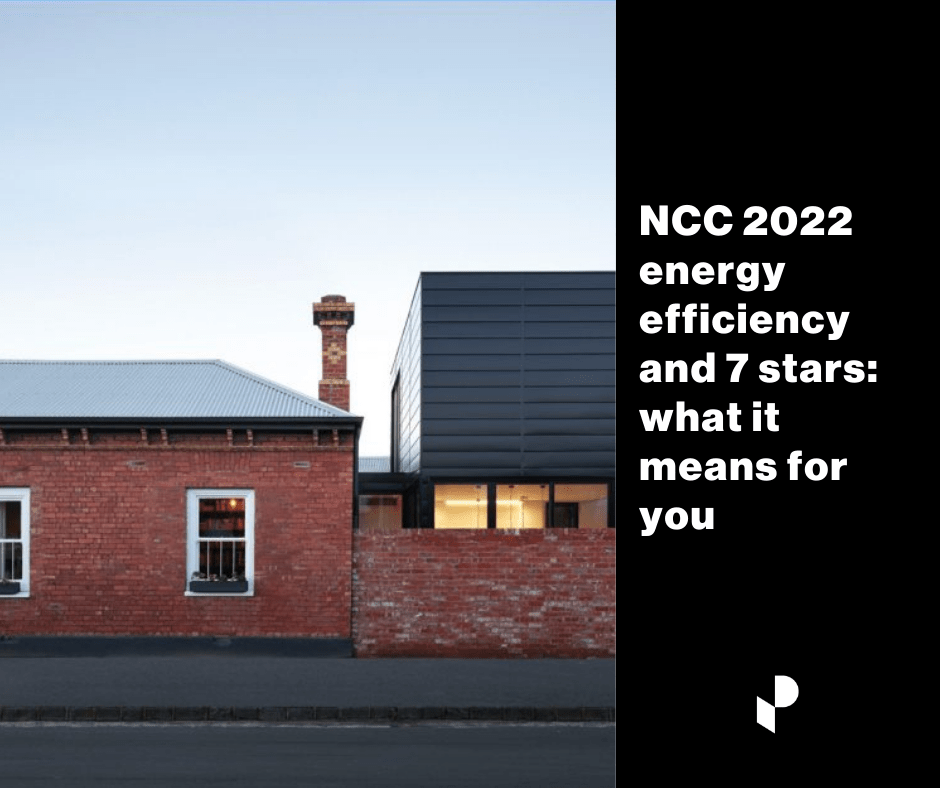 Image of an old house with a modern extension meeting 7 stars energy efficiency.